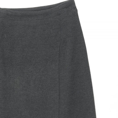 CC Womens Grey Striped Acrylic A-Line Skirt Size L