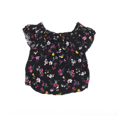 Womens UK Size S Pimkie Black Basic T-Shirt