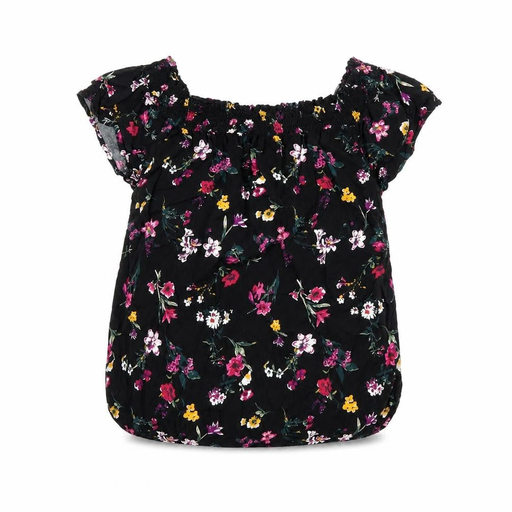 Womens UK Size S Pimkie Black Basic T-Shirt