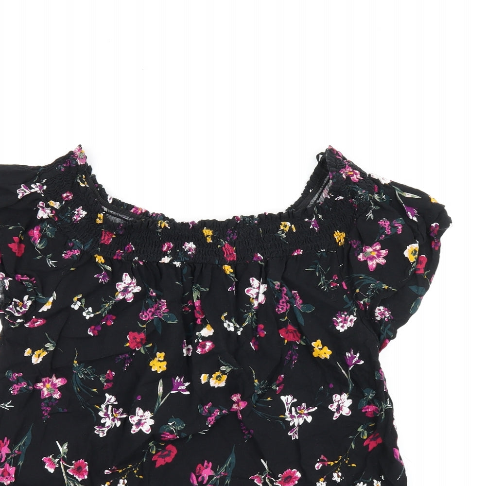 Womens UK Size S Pimkie Black Basic T-Shirt