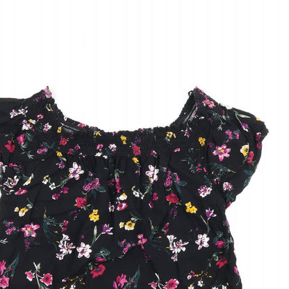Womens UK Size S Pimkie Black Basic T-Shirt