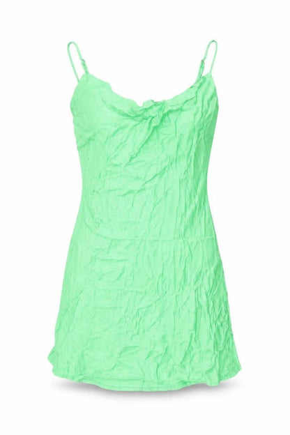 Bershka Womens Green Viscose Mini Size L Cowl Neck Pullover