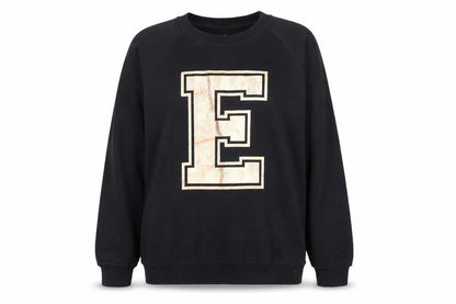 On The Rise Womens Black Cotton Pullover Sweatshirt Size S Pullover