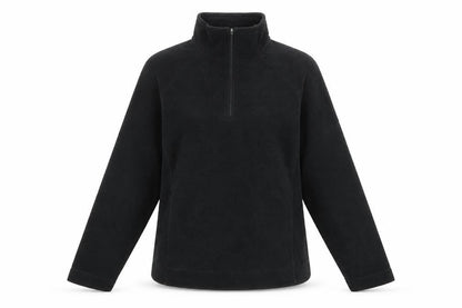 F. LLI Campagno Womens Black Polyester Pullover Sweatshirt Size 14 Zip