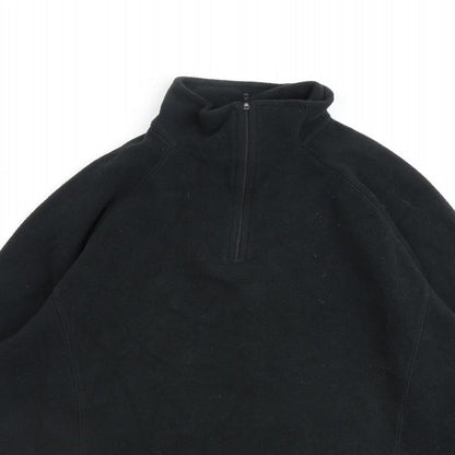 F. LLI Campagno Womens Black Polyester Pullover Sweatshirt Size 14 Zip