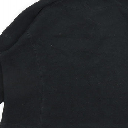F. LLI Campagno Womens Black Polyester Pullover Sweatshirt Size 14 Zip