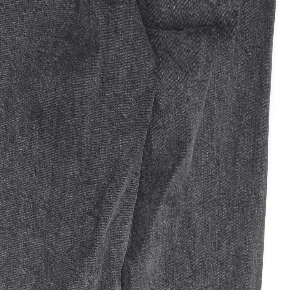 Topshop Womens Grey Cotton Mom Jeans Size 26 in L30 in Regular Zip