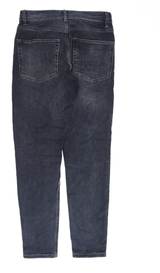 Easy Mens Blue Cotton Tapered Jeans Size 30 in L30 in Regular Zip - Tapered