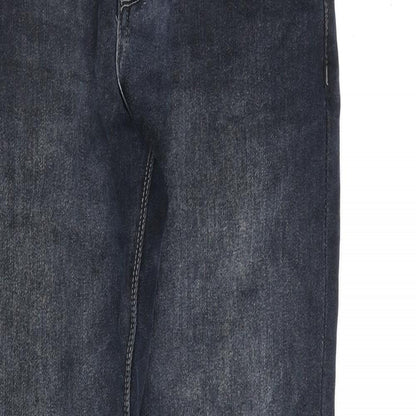 Easy Mens Blue Cotton Tapered Jeans Size 30 in L30 in Regular Zip - Tapered