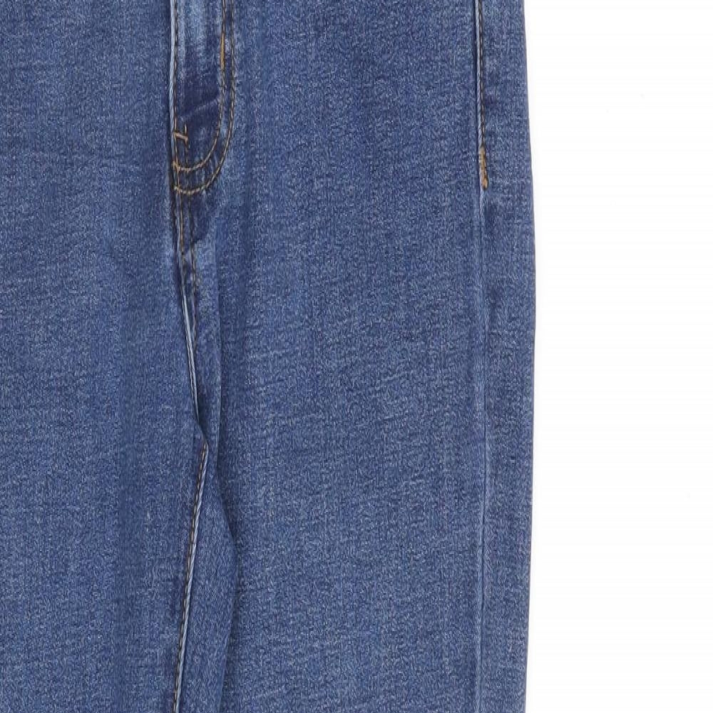 Denim & Co. Womens Blue Cotton Skinny Jeans Size 10 L27 in Regular Zip