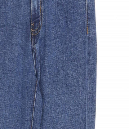 Denim & Co. Womens Blue Cotton Skinny Jeans Size 10 L27 in Regular Zip