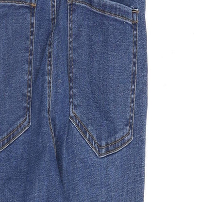Denim & Co. Womens Blue Cotton Skinny Jeans Size 10 L27 in Regular Zip