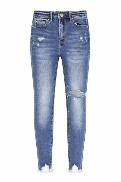 Womens UK Size 8 Stradivarius Regular Fit Skinny Blue Jeans