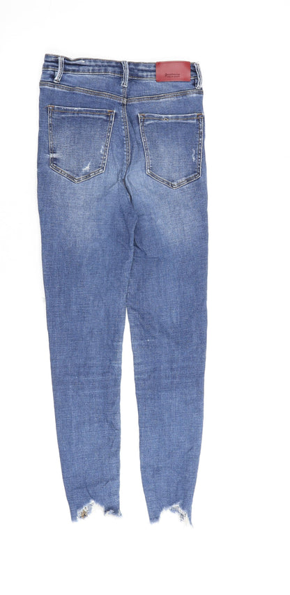 Womens UK Size 8 Stradivarius Regular Fit Skinny Blue Jeans