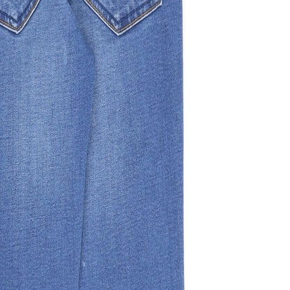 Zara Girls Blue Cotton Straight Jeans Size 8 Years Regular Zip