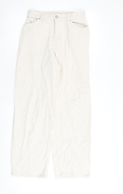 Womens UK Size 8 Monki Regular Fit  Beige Trousers