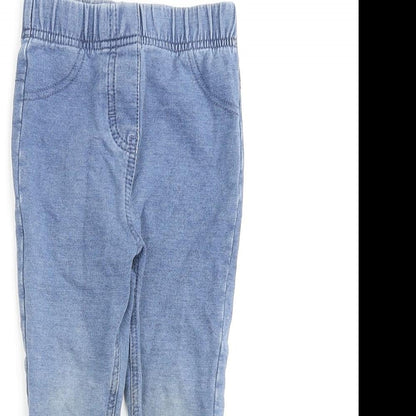 George Girls Blue Cotton Jegging Jeans Size 2 Years Regular Pullover