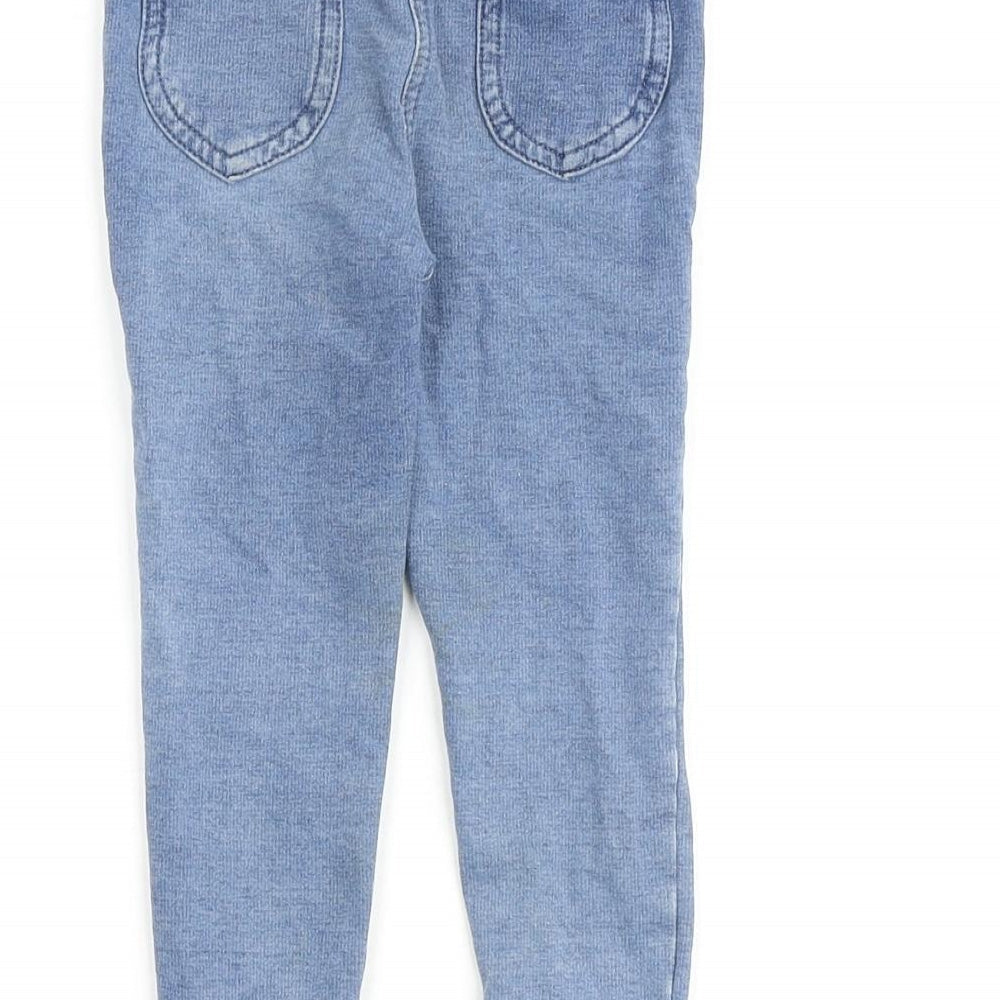 George Girls Blue Cotton Jegging Jeans Size 2 Years Regular Pullover