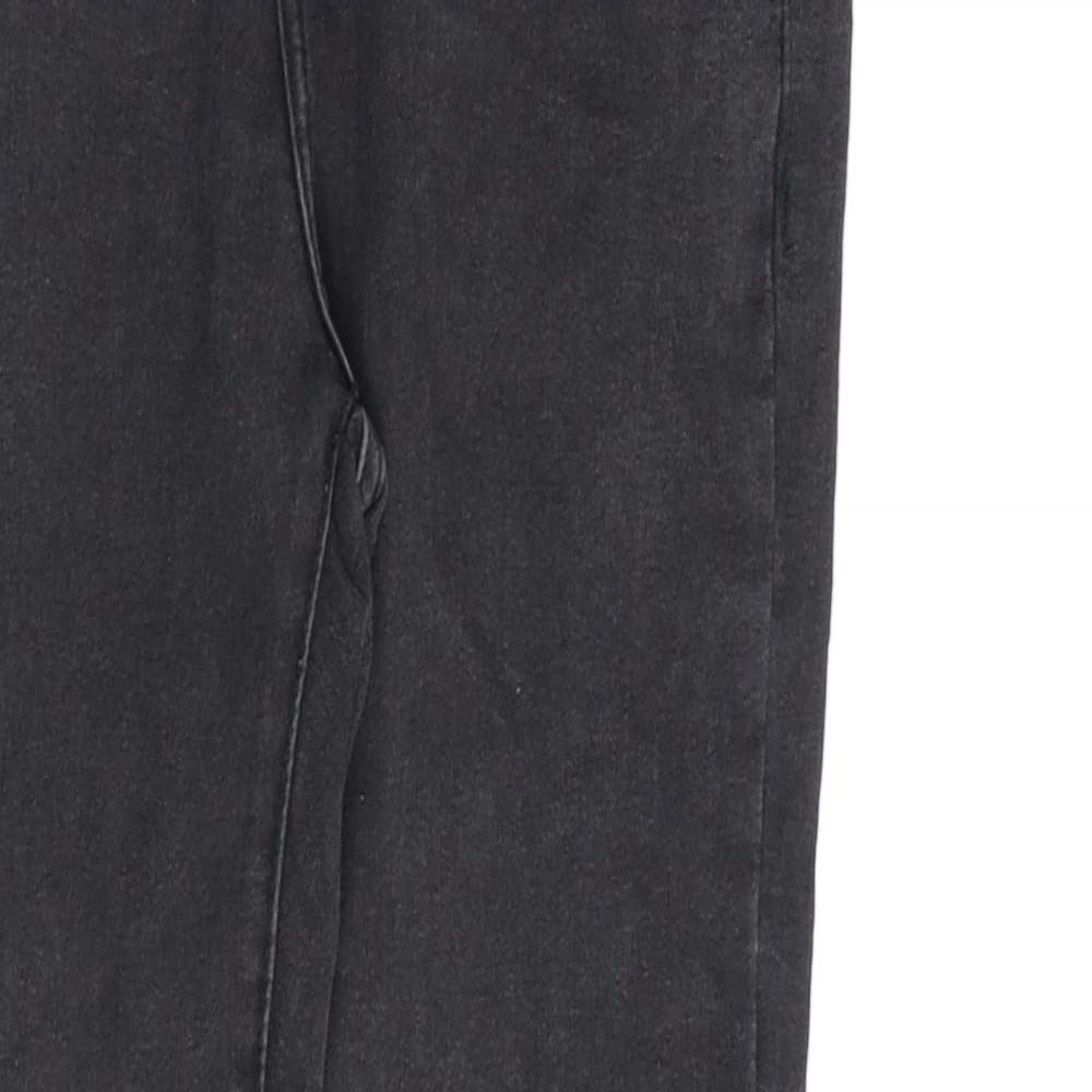 New Look Womens Grey Cotton Skinny Jeans Size 8 L28 in Regular Zip