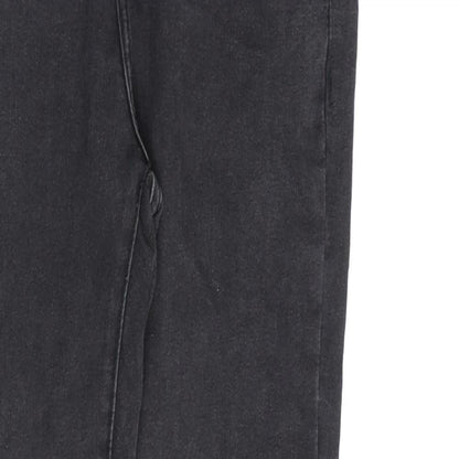 New Look Womens Grey Cotton Skinny Jeans Size 8 L28 in Regular Zip