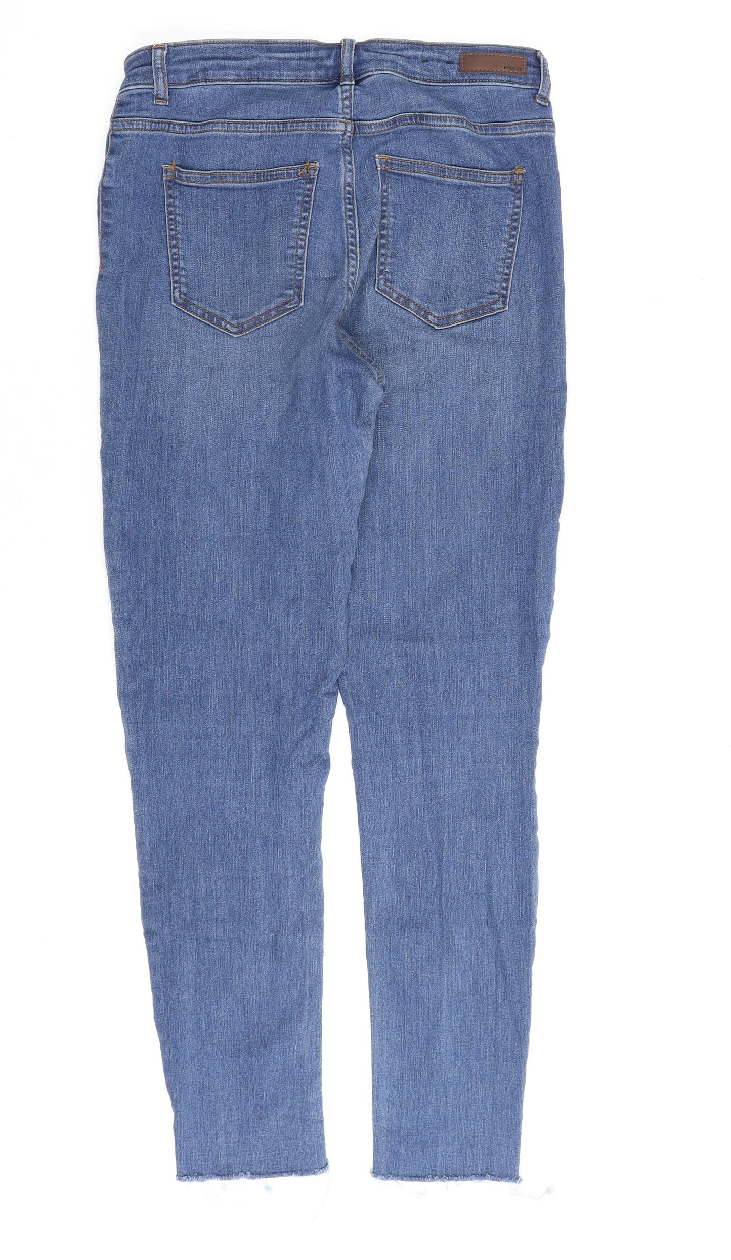 Womens UK Size M Pieces Regular Fit Skinny Blue Jeans
