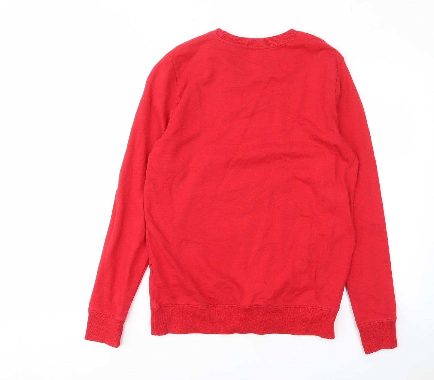Justice League Mens Red Cotton Pullover Sweatshirt Size S - Christmas