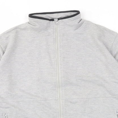 Bonmarché Mens Grey Polyester Pullover Sweatshirt Size M - Zip Pockets