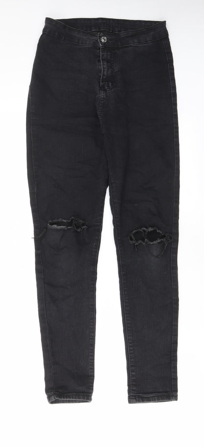 Denim & Co. Womens Grey Cotton Skinny Jeans Size 24 in L27 in Regular Zip