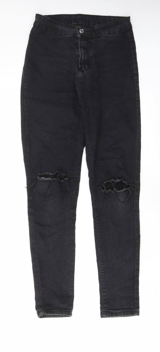 Denim & Co. Womens Grey Cotton Skinny Jeans Size 24 in L27 in Regular Zip