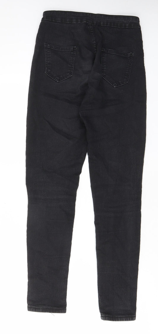 Denim & Co. Womens Grey Cotton Skinny Jeans Size 24 in L27 in Regular Zip