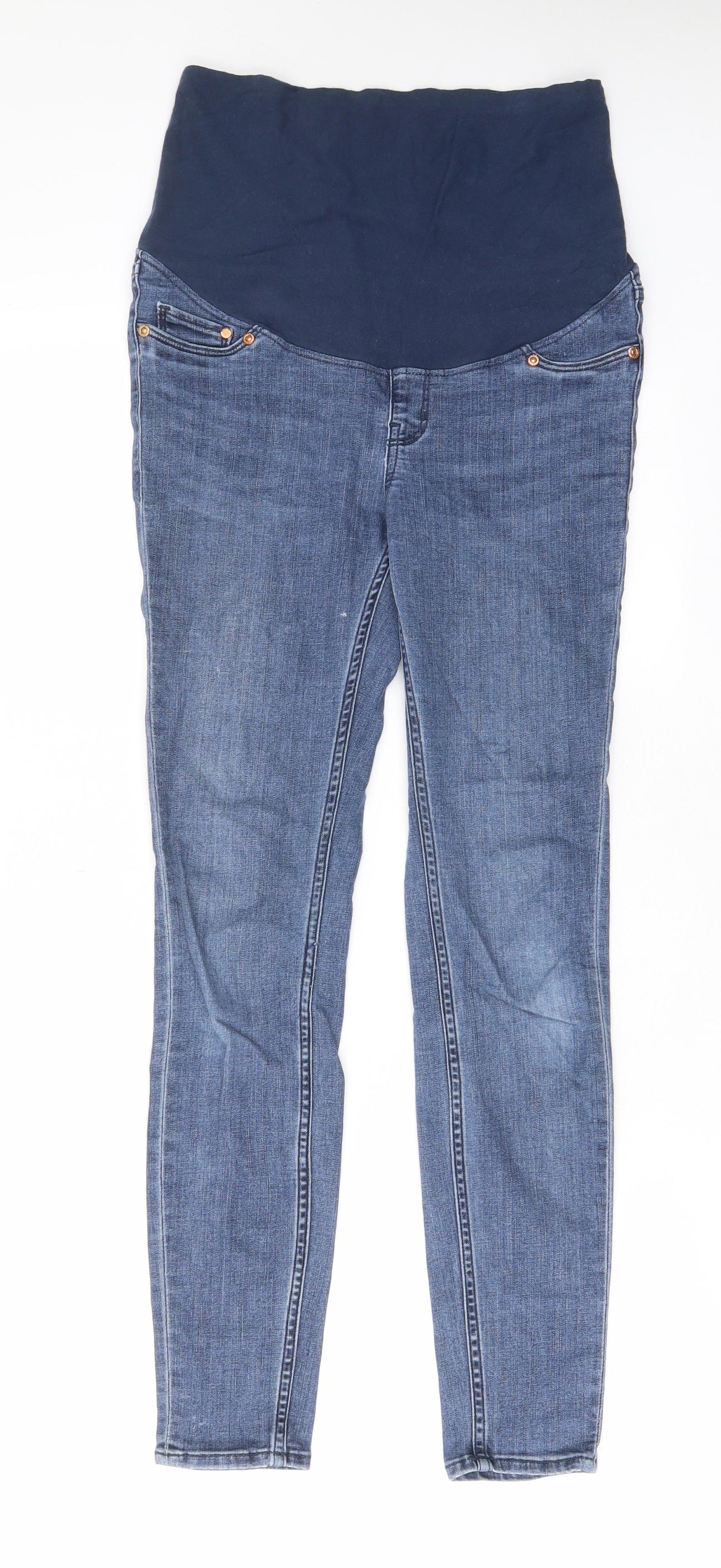 Womens UK Size XS H&M Regular Fit Skinny Blue Jeans