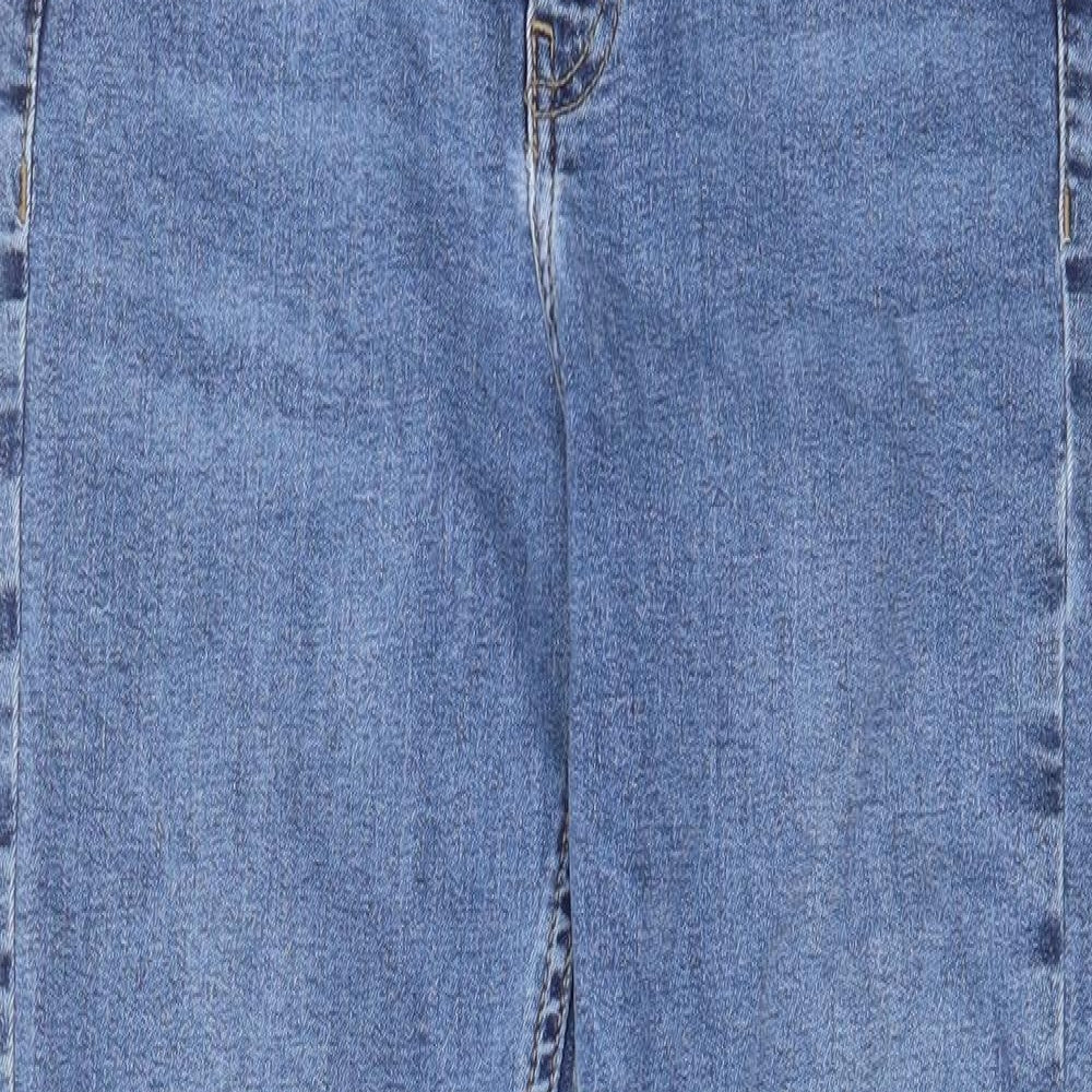 Topshop Womens Blue Cotton Skinny Jeans Size 28 in L30 in Regular Zip - Pockets