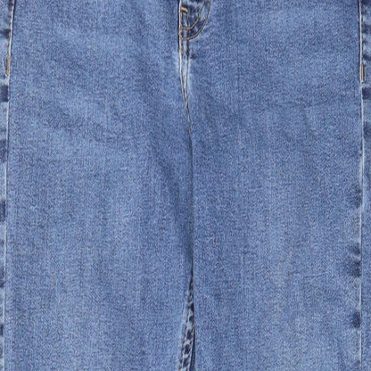 Topshop Womens Blue Cotton Skinny Jeans Size 28 in L30 in Regular Zip - Pockets