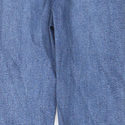 Topshop Womens Blue Cotton Skinny Jeans Size 28 in L30 in Regular Zip - Pockets