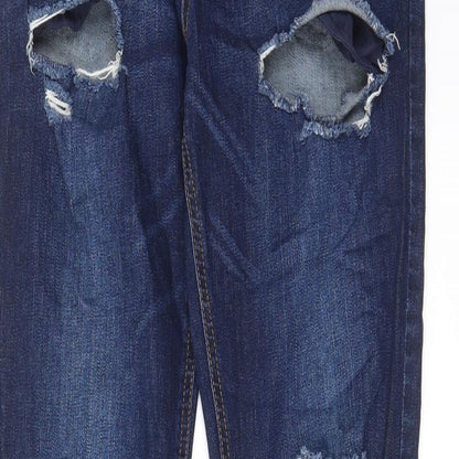 Mens UK Size 32 in Born Rich Regular Fit Skinny Blue Jeans