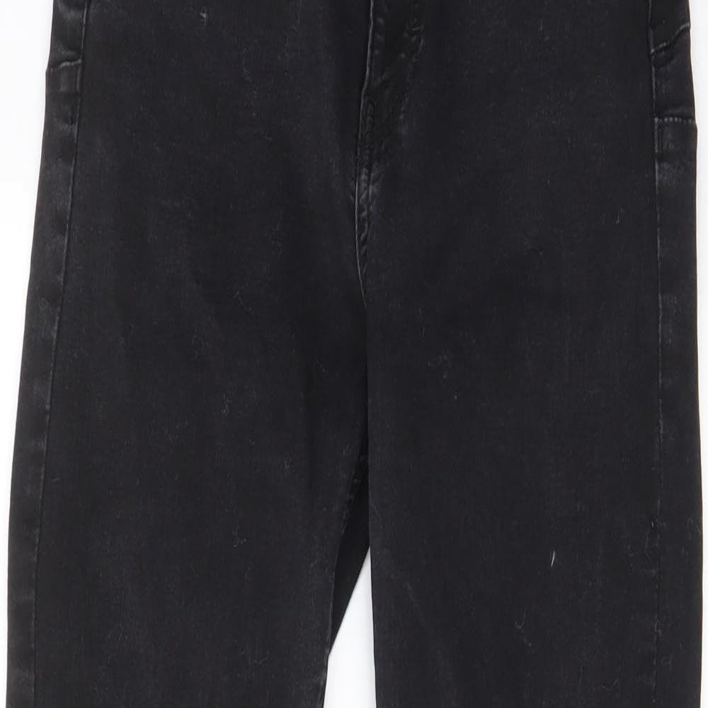 Pull&Bear Womens Black Cotton Skinny Jeans Size 10 L26 in Regular Zip - Pockets