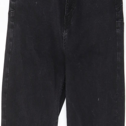 Pull&Bear Womens Black Cotton Skinny Jeans Size 10 L26 in Regular Zip - Pockets