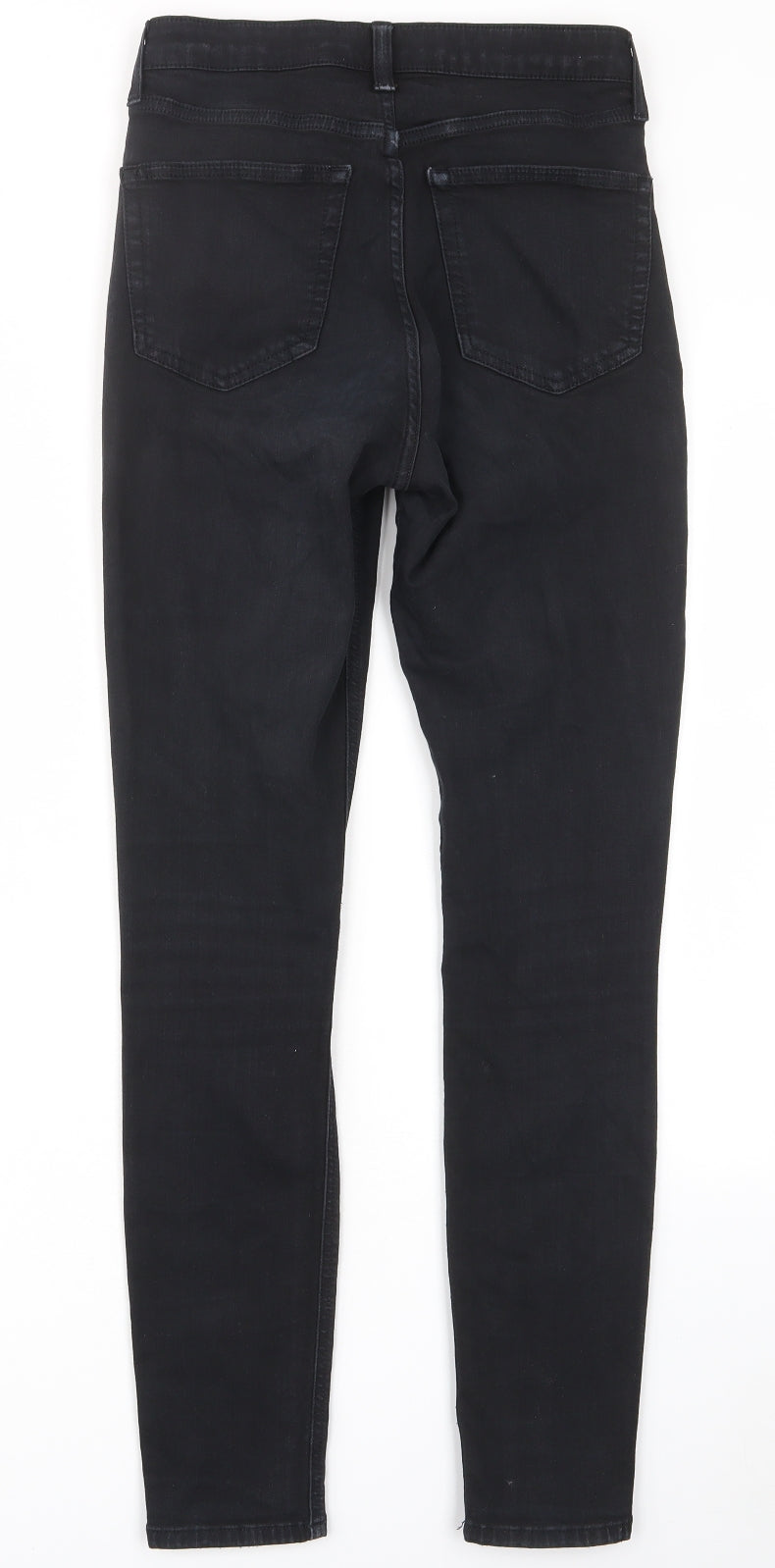 Topshop Womens Black Cotton Skinny Jeans Size 28 in L34 in Regular Zip - Pockets