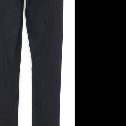 Topshop Womens Black Cotton Skinny Jeans Size 28 in L34 in Regular Zip - Pockets