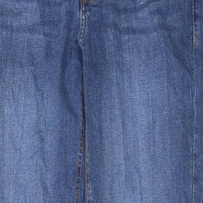 Denim & Co. Mens Blue Cotton Straight Jeans Size 32 in L30 in Regular Button - Pockets