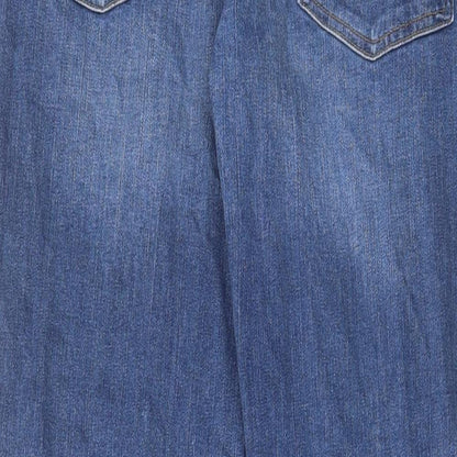 Denim & Co. Mens Blue Cotton Straight Jeans Size 32 in L30 in Regular Button - Pockets