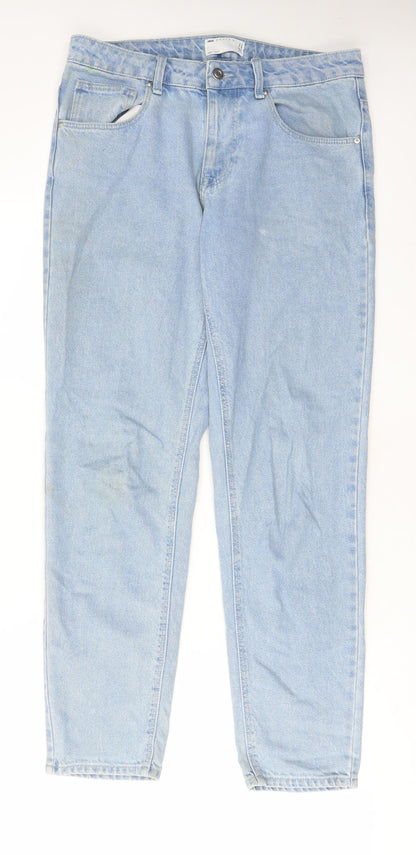 ASOS Womens Blue Cotton Straight Jeans Size 30 in L34 in Regular Zip - Pockets