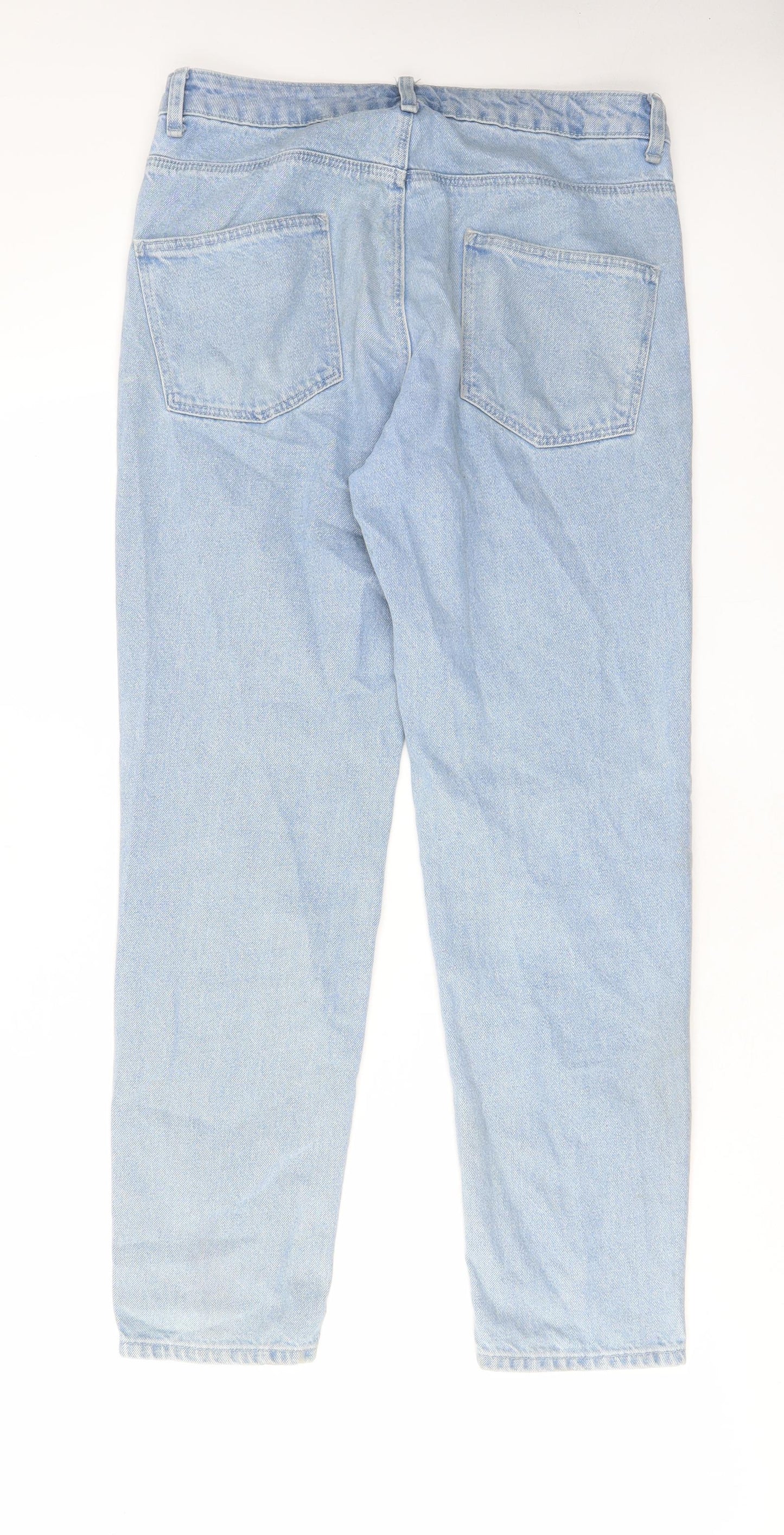 ASOS Womens Blue Cotton Straight Jeans Size 30 in L34 in Regular Zip - Pockets