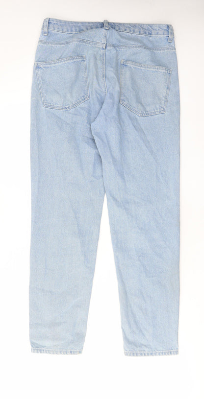 ASOS Womens Blue Cotton Straight Jeans Size 30 in L34 in Regular Zip - Pockets