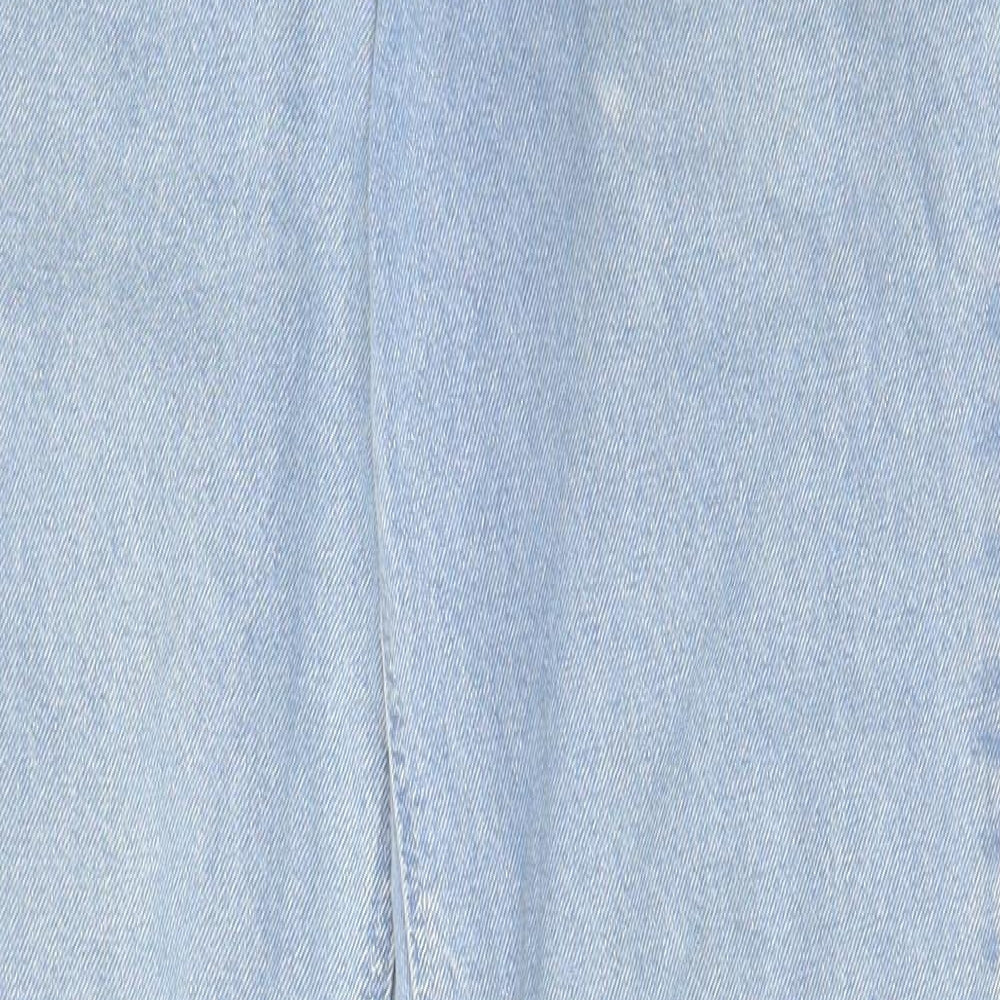 ASOS Womens Blue Cotton Straight Jeans Size 30 in L34 in Regular Zip - Pockets