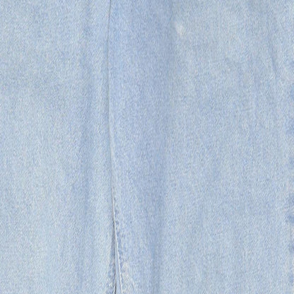 ASOS Womens Blue Cotton Straight Jeans Size 30 in L34 in Regular Zip - Pockets