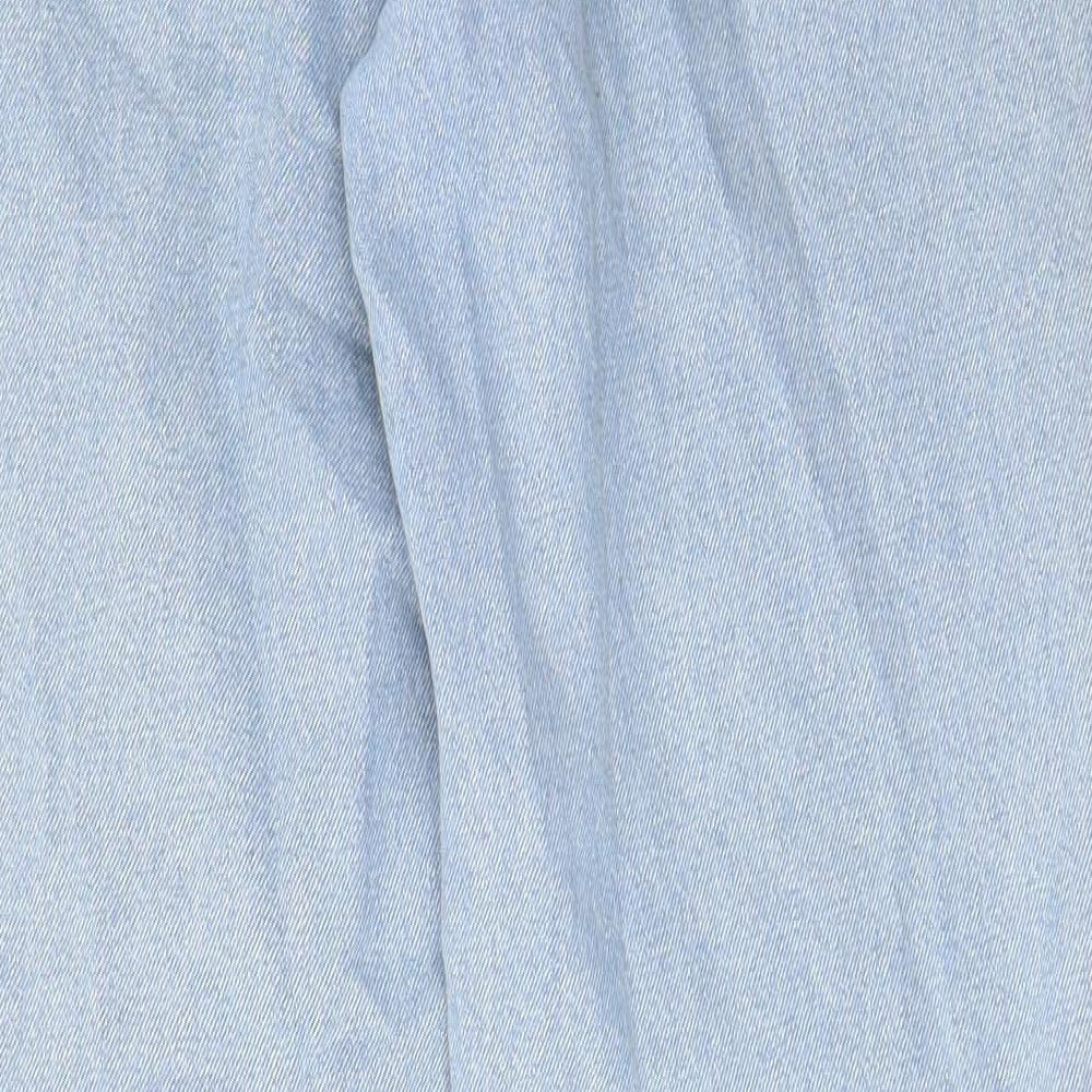 ASOS Womens Blue Cotton Straight Jeans Size 30 in L34 in Regular Zip - Pockets