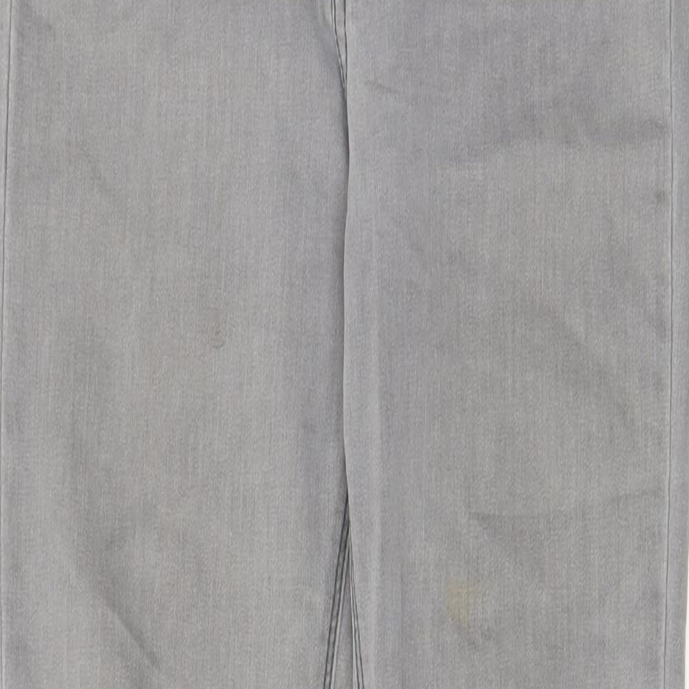 New Look Womens Grey Cotton Skinny Jeans Size 10 L29 in Regular Zip - Pockets