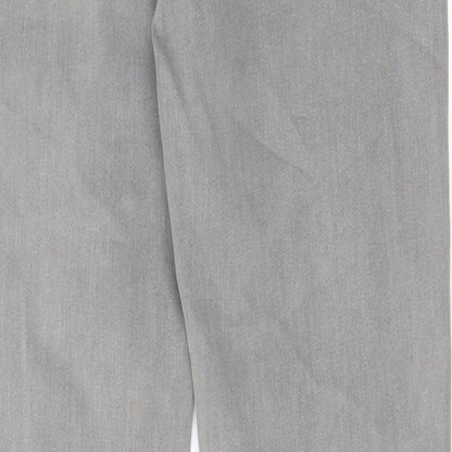 New Look Womens Grey Cotton Skinny Jeans Size 10 L29 in Regular Zip - Pockets