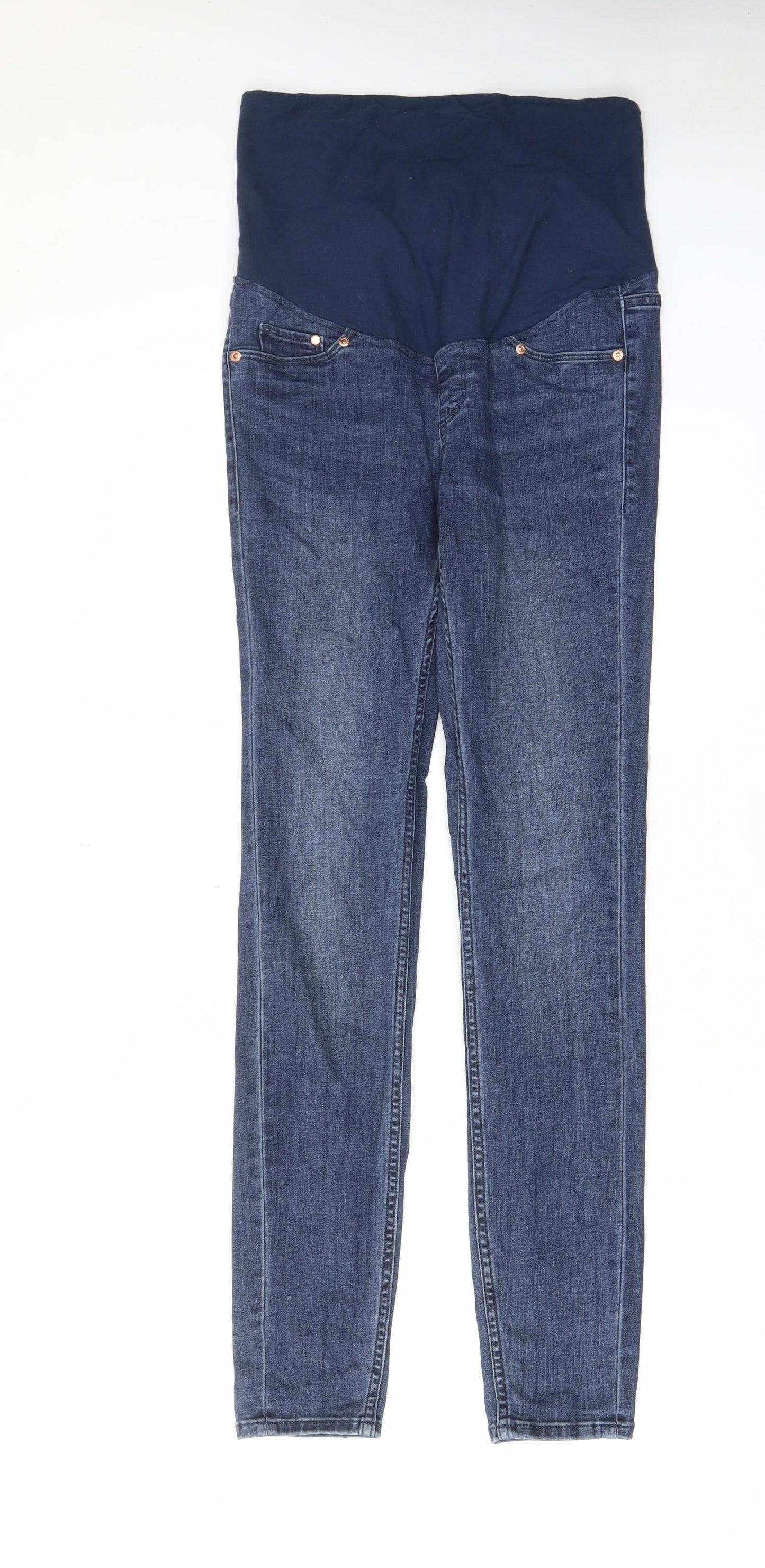Womens UK Size 8 H&M Regular Fit Skinny Blue Jeans